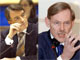 Le représentant américain pour le Commerce, Robert Zoellick et Peter Mandelson, nouveau commissaire européen au Commerce.(Photos: AFP)