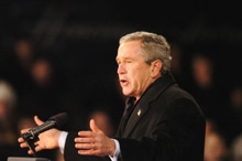 «Liberté», le mot d'ordre du second mandat de George W. Bush.(Photo : AFP)