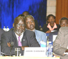 John Garang a trouvé la mort le week-end dernier dans un accident d'hélicoptère.(Photo: ONU)