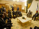 Le président Bongo (à dr.) et ses hôtes centrafricains à la réunion du 22 janvier dernier à Libreville.(Photo : AFP)