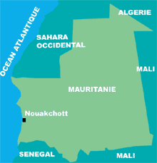 En Mauritanie, plus d’un million d'electeurs ont été appelés à choisir, dimanche, leurs maires et députés. &#13;&#10;&#13;&#10;&#9;&#9;(Carte: Marc Verney/RFI)