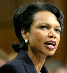 La secrétaire d'Etat américaine, Condoleezza Rice, a entamé mardi une tournée en Amérique du Sud qui la conduira successivement au Brésil, en Colombie, au Chili et au Salvador.(Photo : AFP)