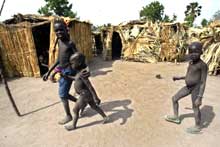 A Rumbek, la future capitale du Sud Soudan, plusieurs centaines de rapatriés vivent dans un camp par manque de moyens et de relations.(Photo : AFP)