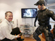 Yves Guillemot et un de ses personnages de jeu vidéo 

		(Photo : AFP)