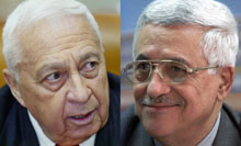 Le Premier ministre Ariel Sharon et le chef de l'Autorité palestinienne Mahmoud Abbas doivent sceller à Charm al-Cheikh la reprise des contacts israélo-palestiniens.(Photo: AFP)