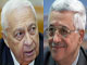 Le Premier ministre israélien, Ariel Sharon et le leader palestinien, Mahmoud Abbas.(Photo: AFP)