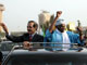 Le président mauritanien Ould Taya (à gauche) a été accueilli par son homologue sénégalais Abdoulaye Wade (à droite) lors de sa première visite officielle.(Photo :AFP)