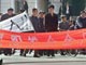 Manifestation en chine à Lioayang le  19 mars 2002(Photo : AFP)