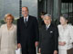 En visite officielle au Japon, Bernadette et Jacques Chirac sont reçus par l'empereur Akihito et l'impératrice Michiko.(Photo : AFP)
