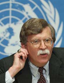 Malgré leurs réticences, « <em>les Etats-Unis travailleront en coopération avec les autres Etats membres&nbsp;</em>» a déclaré John Bolton, ambassadeur américain à l'ONU.(Photo: AFP)