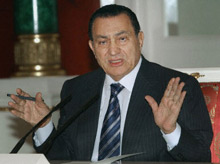 Après 24 ans à la tête de l'Etat égyptien Hosni Moubarak annonce une réforme constitutionnelle permettant l’élection du président au suffrage universel.(Photo : AFP)
