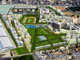 Vue aérienne du village olympique qui verrait le jour aux Batignolles.(Photo : Simulation Archividéo - Paris 2012)