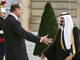 Jacques Chirac reçoit le prince Abdallah sur le perron de l'Elysée.(Photo : AFP)