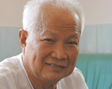 Khieu Samphan, Premier ministre du régime Khmer rouge. (Photo : Pauline Garaude/RFI)