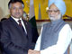 Le président pakistanais Pervez Musharraf et le Premier ministre indien Manmohan Singh.(Photo: AFP)