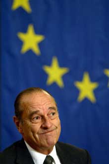 Le président français Jacques Chirac a «pris acte» de la «décision souveraine» de ses compatriotes.(Photo: AFP)