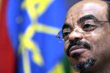 Meles Zenawi au pouvoir depuis 1991 est assuré de rester à son poste de Premier ministre.(Photo: AFP)