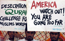 Des manifestations contre&nbsp;le magazine américain <EM>Newsweek</EM> se sont multipliées dans le monde musulman.(Photo: AFP)