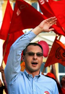 Le chef du Parti socialiste bulgare, Serguei Stanichev, vainqueur des élections.(Photo: AFP)