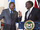 Nairobi: Le président somalien Abdullahi Yusuf Ahmed (à g.) et son homologue kenyan, Mawai Kibaki.(Photo: AFP)