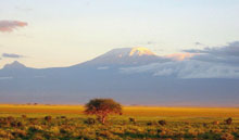 Vue du mont Kilimandjaro depuis le parc national Amboseli, au Kenya.(Photo: AFP)