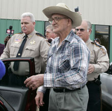 Edgar Ray Killen à la sortie du centre de détention de Neshoba (Philadelphia, Mississippi) le 12 janvier 2005. (Photo: AFP)