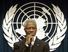 Le secrétaire général de l'Onu, Kofi Annan. 

		(Photo: AFP)