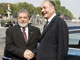 Le président Jacques Chirac et son homologue brésilien Lula, invité d'honneur, au défilé militaire du 14 juillet.(Photo: AFP)