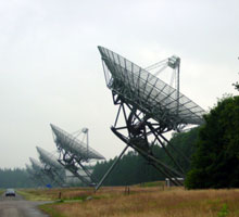 Le radio télescope de Dwingeloo composé de plusieurs radars.(Photo: Colette Thomas/RFI)