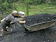 Un mineur chinois pousse un wagonnet de charbon. Cette matière première regorge dans le sous-sol de ce pays dont les besoins en énergie explosent.(Photo: AFP)