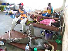 Malades hospitalisés au centre médical de Pissy près de Ouagadougou.(Photo: Alpha Barry/RFI)