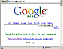 «Google Print» ne numérisera aucun livre sous copyright dans l'immédiat.(Source : Google)
