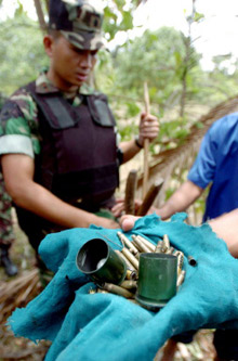 La direction militaire indonésienne d'Aceh accuse le GAM d'avoir violé l'accord de paix.(Photo: AFP)