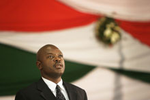 Pierre Nkurunziza lors de son investiture le 26 août dernier à Bujumbura.(Photo : AFP)