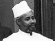 L'ancien président du Tchad, Hissène Habré, au temps de son règne, en 1987. 

		(Photo : diplomatie.gouv.fr)