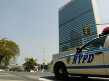 La sécurité américaine est sur les dents aux abords des Nations unies.(Photo : AFP)