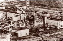 Photo de l'explosion du réacteur numéro 4 de la centrale nucléaire de Tchernobyl, le 26 avril 1986.DR