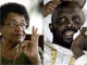 Les deux candidats à l'élection présidentielle du Liberia: Ellen Sirleaf et George Weah.(Photos: AFP)