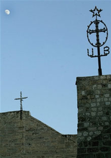 L'église de la Nativité à Bethléem. En Palestine, les relations entre chrétiens et musulmans sont très fragiles.(Photo: AFP)