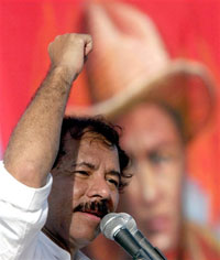 Daniel Ortega, qui se voit déjà élu président de la République en 2006, a choisi de montrer à Washington qu’un dialogue était possible, s’affichant comme un démocrate respectueux des lois.(Photo: AFP)