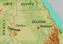 Les déserteurs zaghawa se sont retranchés dans l'est tchadien, frontalier du Darfour soudanais.(Cartographie: SB/RFI)