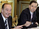Chirac reçoit Louis Schweitzer président de la Haute Autorité de lutte contre les discriminations et pour l'égalité.(Photo: AFP)