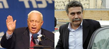 Ariel Sharon et Amir Peretz. L'actuel Premier ministre demeure l’homme politique le plus populaire en Israël.(Photos: AFP)