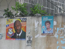 La campagne éléctorale s'est déroulée sans incident majeure entre George Weah et Helen Johnson Sirleaf.(Photo : Med Chablaoui / RFI)