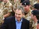 Tony Blair a rendu visite au contingent britannique basé à Bassorah, le 22 décembre 2005.(Photo : AFP)