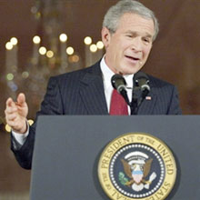 Le président Bush, le 19 décembre 2005.(Photo : AFP)