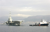 Le 31 décembre 2005, le porte-avions français Clemenceau quittait la rade de Toulon, à destination de l'Inde.(Photo : AFP)