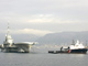 Le porte-avions Clemenceau quitte la rade de Toulon pour son dernier voyage, le 31 décembre 2005.(Photo : AFP)