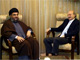 Hassan Nasrallah, le chef du Hezbollah, avec le leader druze Walid Joumblatt, le 14 juin 2005.(Photo: AFP)