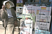 Kiosque à journaux à Bagdad.(Photo: AFP)